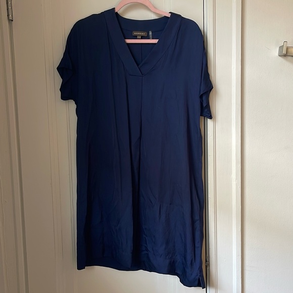 repeat cashmere Dresses & Skirts - Repeat Cashmere Silk Shift Dress Navy 40 M